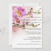 Romantic Pink Orchids Weddenschap 5x7 Kaart (Voorkant)