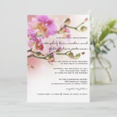 Romantic Pink Orchids Weddenschap 5x7 Kaart (Staand voorkant)