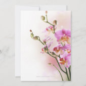Romantic Pink Orchids Weddenschap 5x7 Kaart (Achterkant)