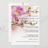 Romantic Pink Orchids Weddenschap 5x7 Kaart (Voorkant / Achterkant)