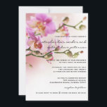 Romantic Pink Orchids Weddenschap 5x7 Kaart<br><div class="desc">Orchid Betekenis: "Schoonheid, liefde, luxe en kracht". Een mooie huwelijksuitnodiging met originele foto van roze phalaenopsis orchideeën spreekt over een aantal eenvoudige elegantie met een exotische aanraking. Alle standaardtekst kan volledig met uw eigen formuleringen worden aangepast, en u kunt de doopvonten, de grootte, de tekstplaatsing & de kleuren van de...</div>
