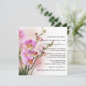 Romantic Pink Orchids Weddenschap Kaart (Staand voorkant)