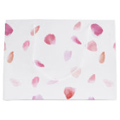 Romantic Pink Peach Rose Petals Floral Groot Cadeauzakje (Voorkant)