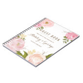 Romantic Pink Peonies Speciaal gastboek Notitieboek (Linkerzijde)