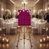 Romantic Pink Petals Wedding Seating Chart Acryl Bord