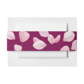 Romantic Pink Petals Wedding Uitnodigingen Wikkel (Voorkant Voorbeeld)