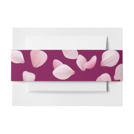 Romantic Pink Petals Wedding Uitnodigingen Wikkel