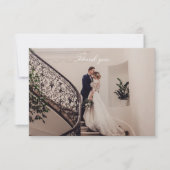 Romantic Pink Photo Wedding Bedankkaart (Voorkant)