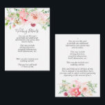 Romantic Pink Pony Floral Wedding Details Informatiekaartje<br><div class="desc">Elegant, modern en oh-zo , deze trouwkaart is zeker om indruk te maken, met mooie handbeschilderde waterverf eucalyptus, dahlia en pony florals, met modern handgeschreven script, en ruimte aan beide zijden voor je trouwgegevens. Ontworpen om de coördinerende trouwuitnodiging en de rsvp in voorraad te vergezellen. De ontwerper van het contact...</div>