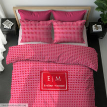 Romantic Pink Red Hearts Personalized Valentine 