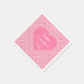 Romantic Pink Red Hearts Valentine Table Decor   Servet (Hoek)