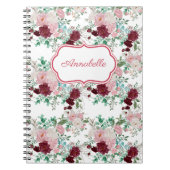 Romantic Pink & Red Roses Personalized Notitieboek (Voorkant)