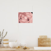 Romantic Pink Rose Flower Archival Art Poster (Keuken)