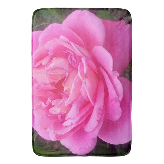 Romantic Pink Rose "Leonardo Da Vinci" Badmat (Voorkant Verticaal)