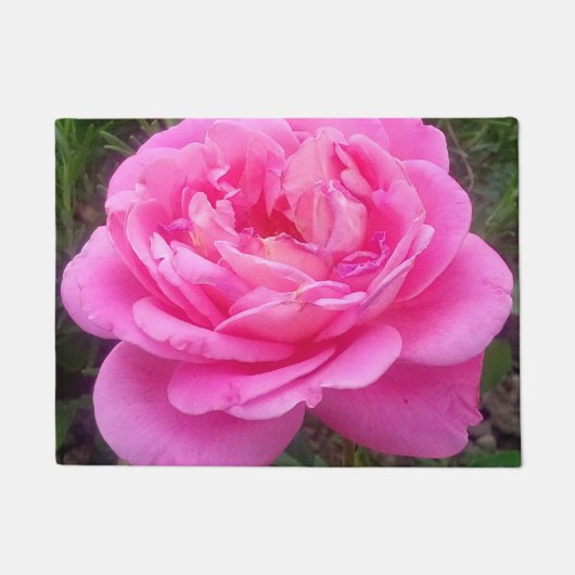Romantic Pink Rose "Leonardo Da Vinci" Deurmat (Voorkant)