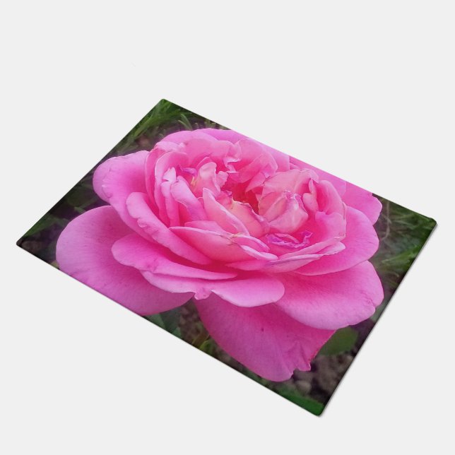 Romantic Pink Rose "Leonardo Da Vinci" Deurmat (Schuin)