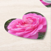 Romantic Pink Rose "Leonardo Da Vinci" Kartonnen Onderzetters (Gekanteld)