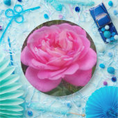 Romantic Pink Rose "Leonardo Da Vinci" Papieren Bordje (Feest)