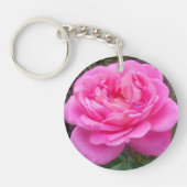 Romantic Pink Rose "Leonardo Da Vinci" Sleutelhanger (Voorkant)
