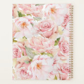 Romantic Pink Rose Personalized Planner (Achterkant)