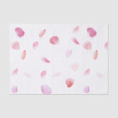 Romantic Pink Rose Petals Floral Bridal Shower Tissuepapier (Voorkant)