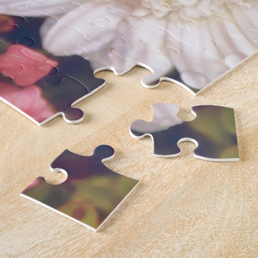 Romantic Pink Roses Flower Bouquet Legpuzzel (Zijkant)