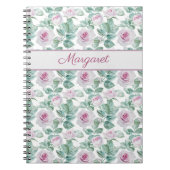 Romantic Pink Roses Personalized Notitieboek (Voorkant)