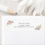 Romantic Pink Roses Wedding Address Label (Insitu)