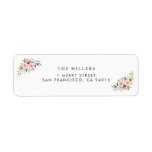 Romantic Pink Roses Wedding Address Label<br><div class="desc">Een elegante huwelijksuitnodiging met waterverf knipperroze rozen met groen. Als u om het even welke veranderingen in het ontwerp zoals kleur,  tekst,  of doopvont nodig hebt; gelieve ons in seamistmail@gmail.com te contacteren. We houden ervan deel uit te maken van je gelukkige herinneringen.</div>