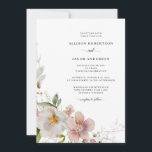 Romantic Pink Sage Green Wildflower Wedal Wedding Kaart<br><div class="desc">Elegant Pink Sage Green Waterverf Pink Wildflower Floral Wedding Invitation Dit is elegantie en weven zacht.</div>