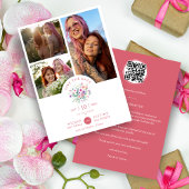 Romantic Pink Shades Botanical Bunch 3 Multi photo Save The Date