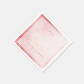 Romantic Pink Watercolor Clouds Servet (Hoek)