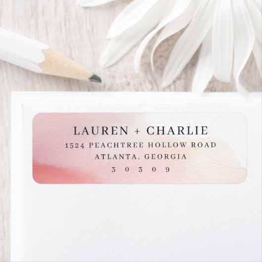 Romantic Pink Watercolor Etiket (Insitu)