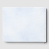 Romantic Pink Watercolor Floral Wedding Blue Gastenboek (Achterkant)