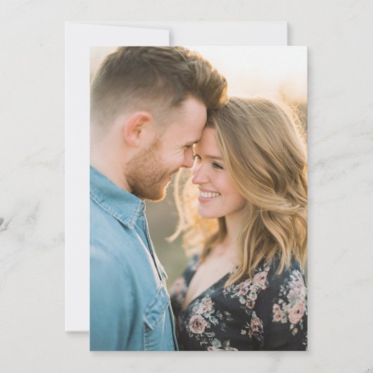 Romantic Pink Watercolor Photo Kaart (Voorkant)