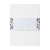 Romantic Pink Waterverf Rozen Blue Wedding Uitnodigingen Wikkel (Achterkant Voorbeeld)