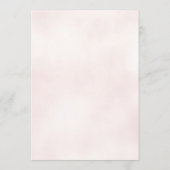 Romantic Pink Waterverf Rozen Floral Wedding Kaart (Achterkant)