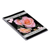 Romantic Pink Wedding Gift List Notitieboek (Rechterzijde)