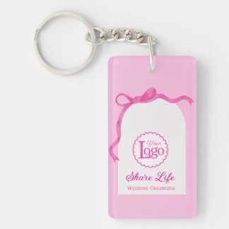 Romantic Pink Wedding Organizer Business Promotion Sleutelhanger