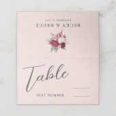 Romantic Pink Wedding Plaatskaartje (Buitenkant ongevouwen)
