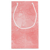 Romantic Pink Whimsical Heart Pattern Klein Cadeauzakje (Achterkant)