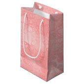 Romantic Pink Whimsical Heart Pattern Klein Cadeauzakje (Voorkant Gekanteld)
