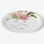 Romantic Pink & White Lilies Papieren Bordje (Gekanteld)