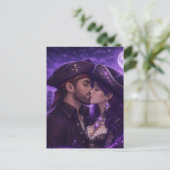 Romantic Pirate Couple Postcard Briefkaart (Staand voorkant)
