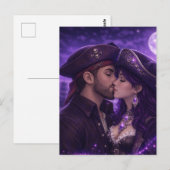 Romantic Pirate Couple Postcard Briefkaart (Voorkant / Achterkant)