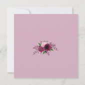 Romantic Plum Burgundy Blush Pink Floral Save The Date (Achterkant)