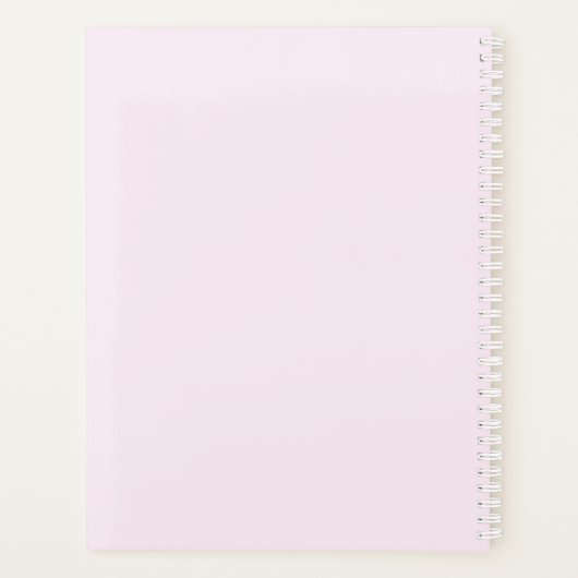 Romantic Plum Burgundy, Blush Pink Wedding Planner (Achterkant)