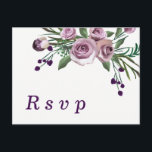 Romantic Plum Paars Roos Floral Wedding RSVP Uitnodiging Briefkaart<br><div class="desc">Romantic Plum Paars Roos Floral Wedding RSVP Romantic Roos Plum Paars Floral Wedding Invite Matching collectie in Niche and Nest store. Ontwerp met dank aan: https://www.etsy.com/shop/SmallHouseBigPony</div>