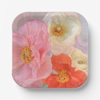 Romantic Poppies Papieren Bordje