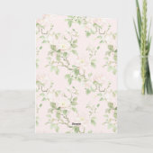 Romantic Pretty Blush Flowers Wedding Kaart (Achterkant)